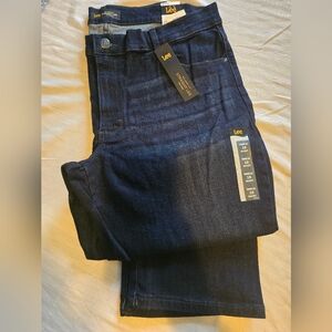 Lee Blue Straight Leg Jeans Timeless Denim Fit 18 Short NWT